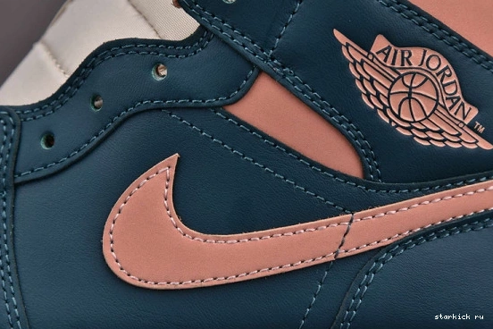 (W) BQ6472-308 Teal Green 1 Mid Jordan Dark  BQ6472-308 0410